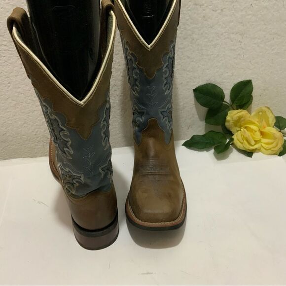 Laredo Western Brown Embroidered Cowboys Boots Women’s 7M - Picture 9 of 14